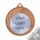 Medaglia bronzo diametro mm 70 con foglie alloro in metallo
