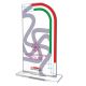 Trofeo in plexiglass Flag7 rettangolare angolo arrotondato tricolore 190