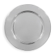 Piatto cromato argento con incisione Diametro: 25 cm